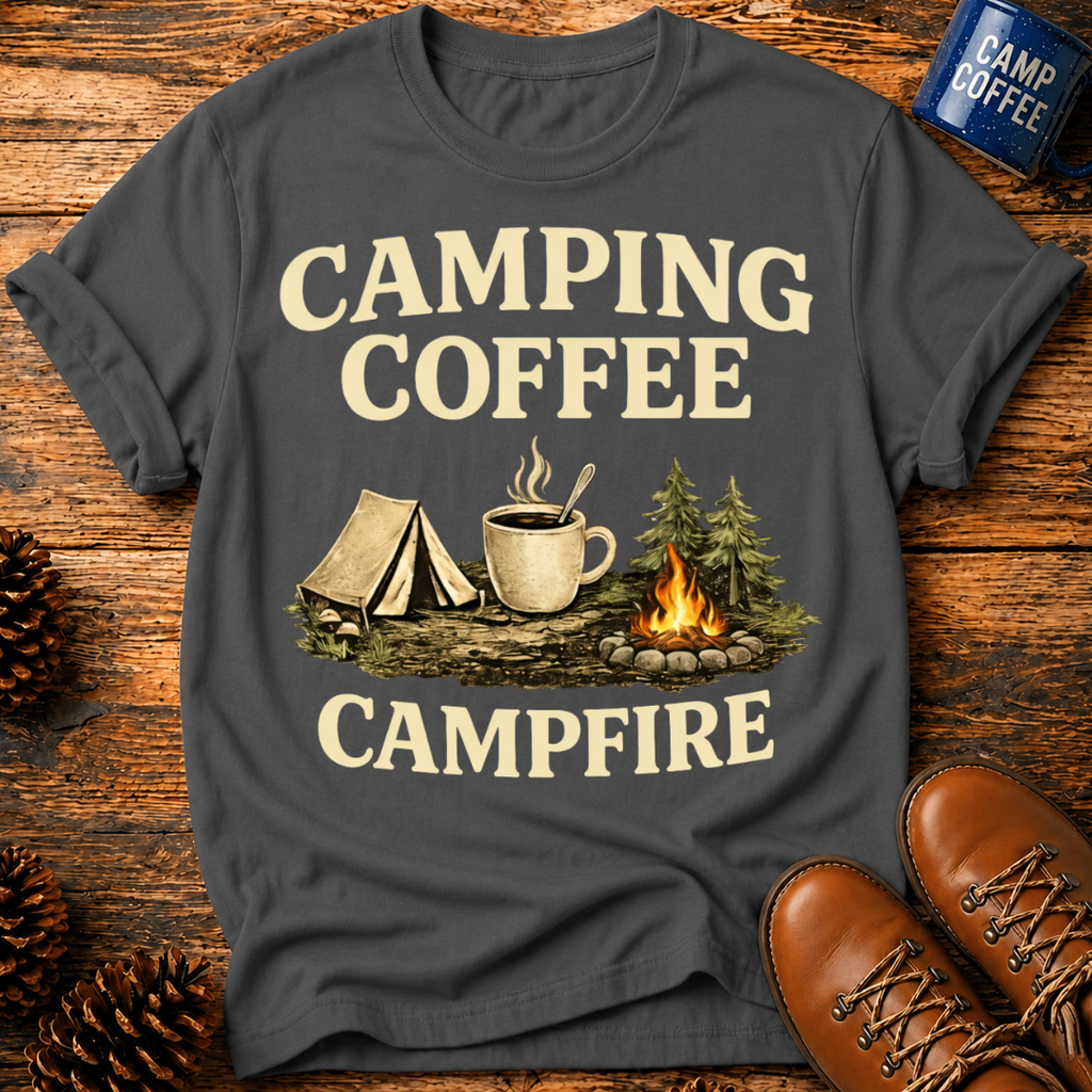 Camping Coffee Campfire T-Shirt