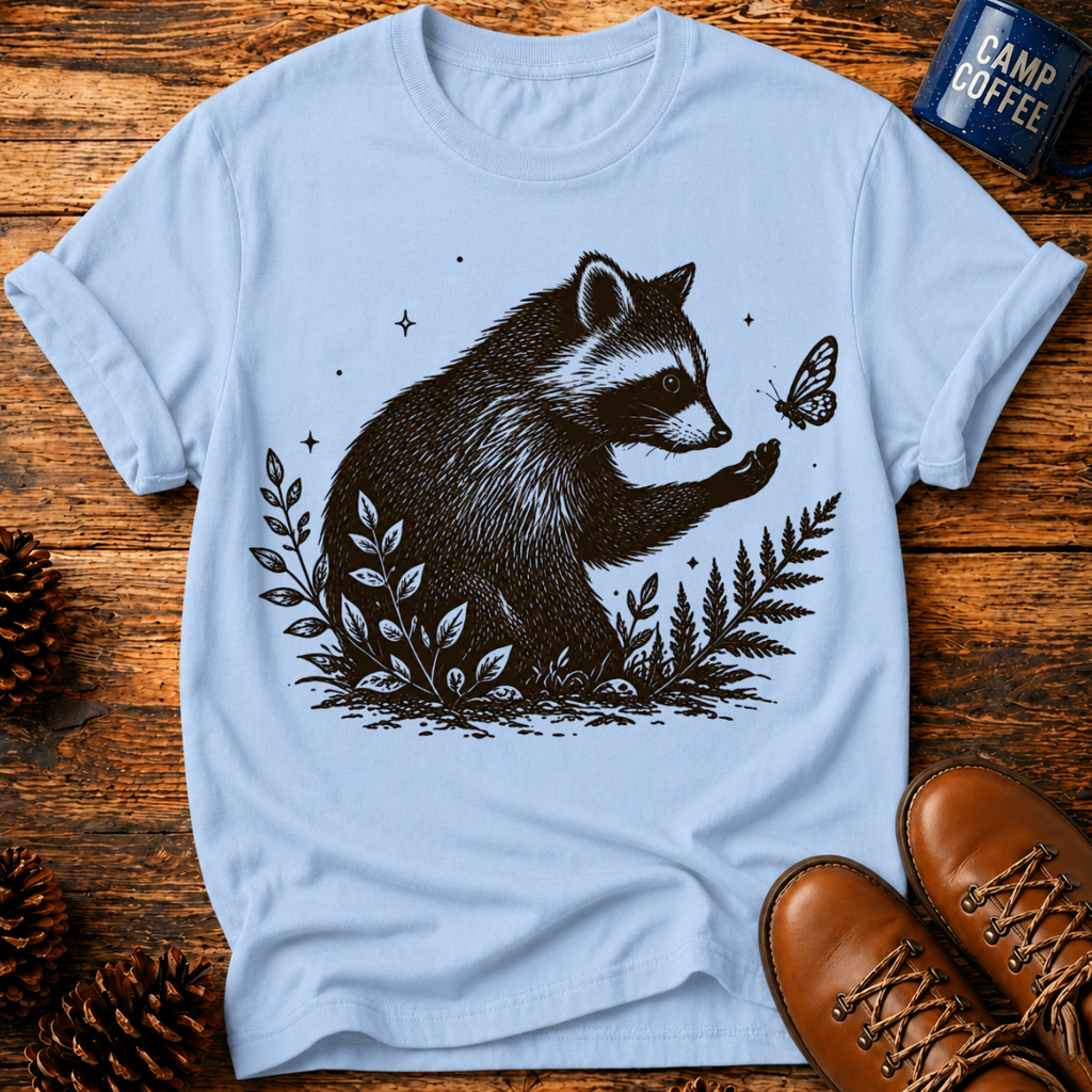 Raccoon & Butterfly T-Shirt