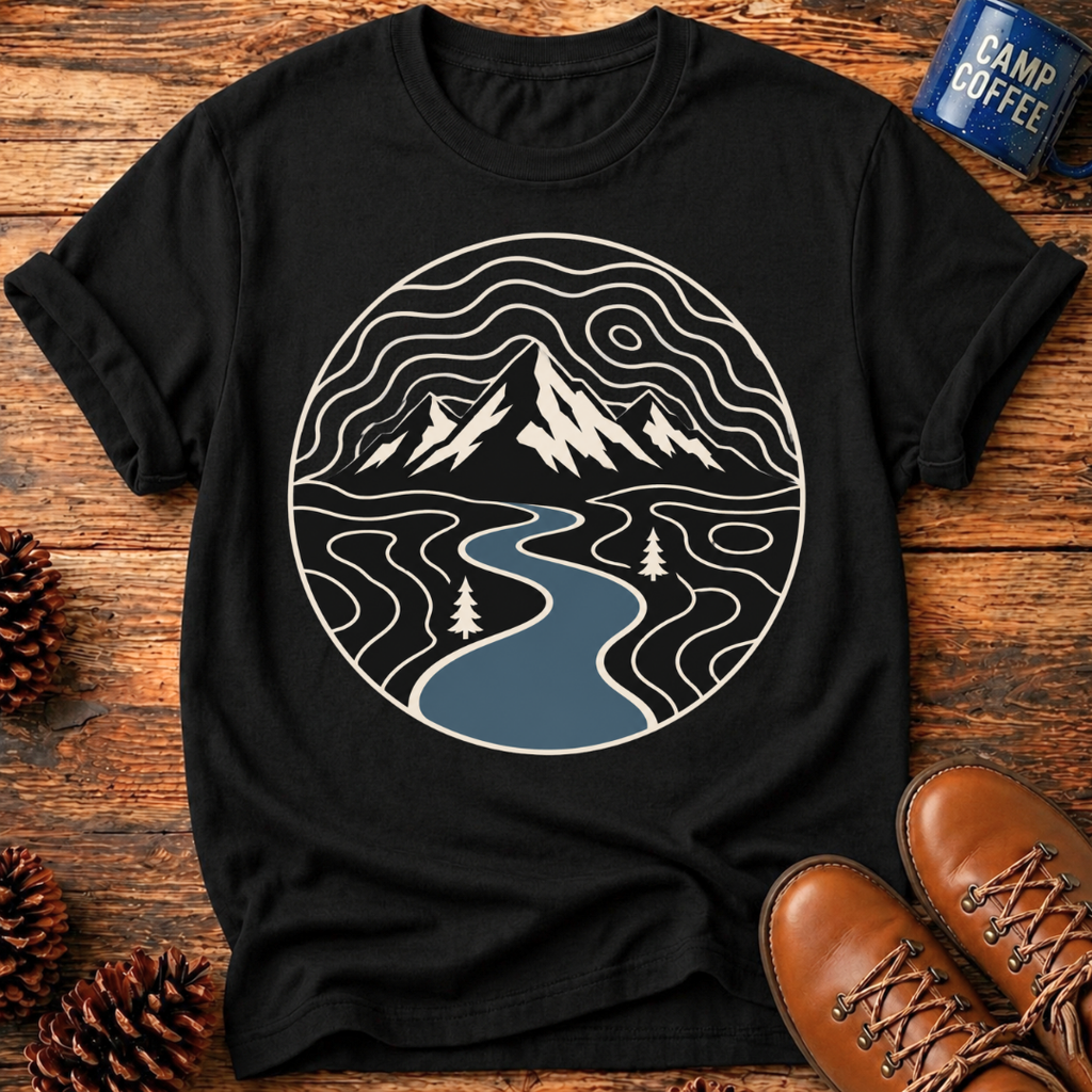 Mountain River Scape T-Shirt