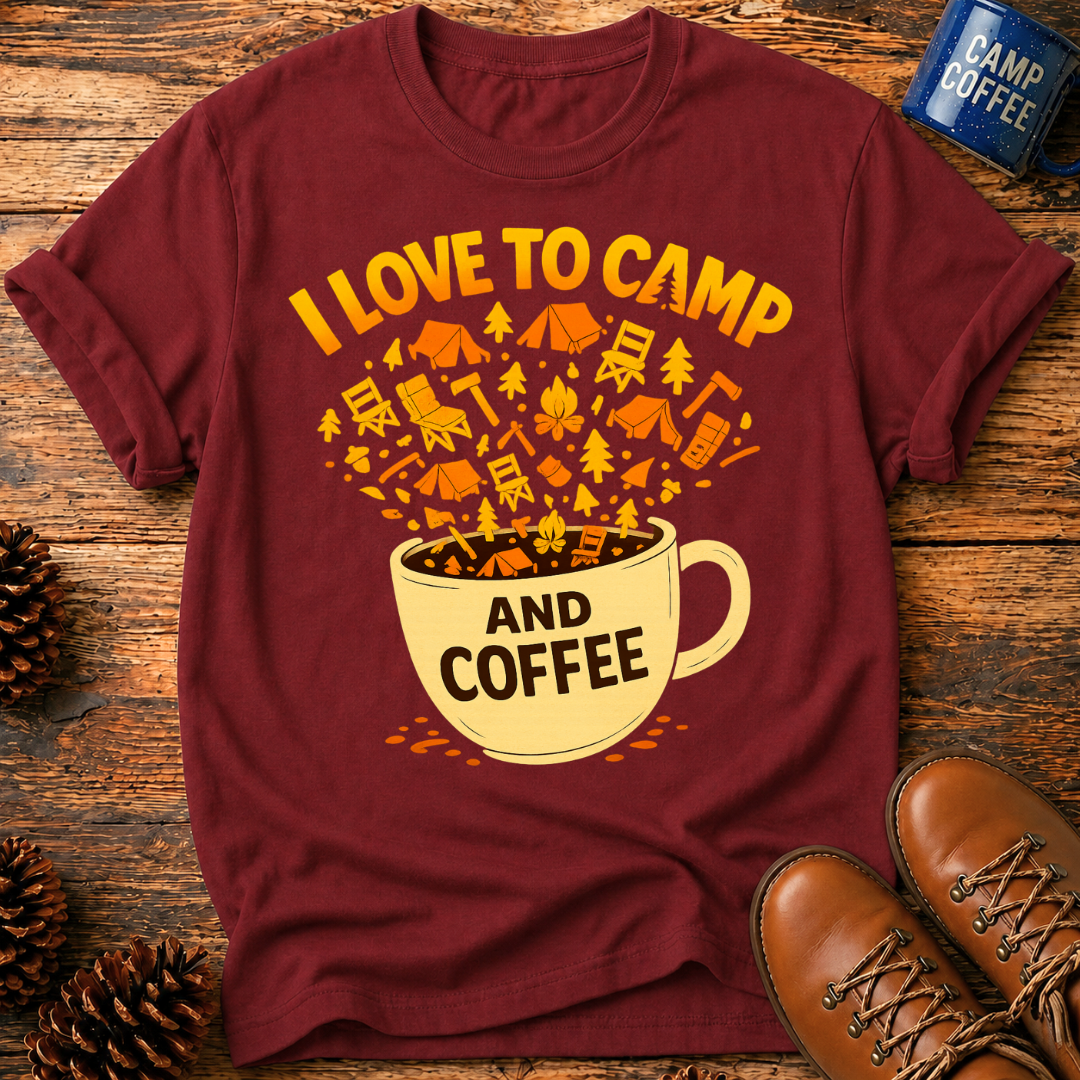 Love To Camp & Coffee T-Shirt