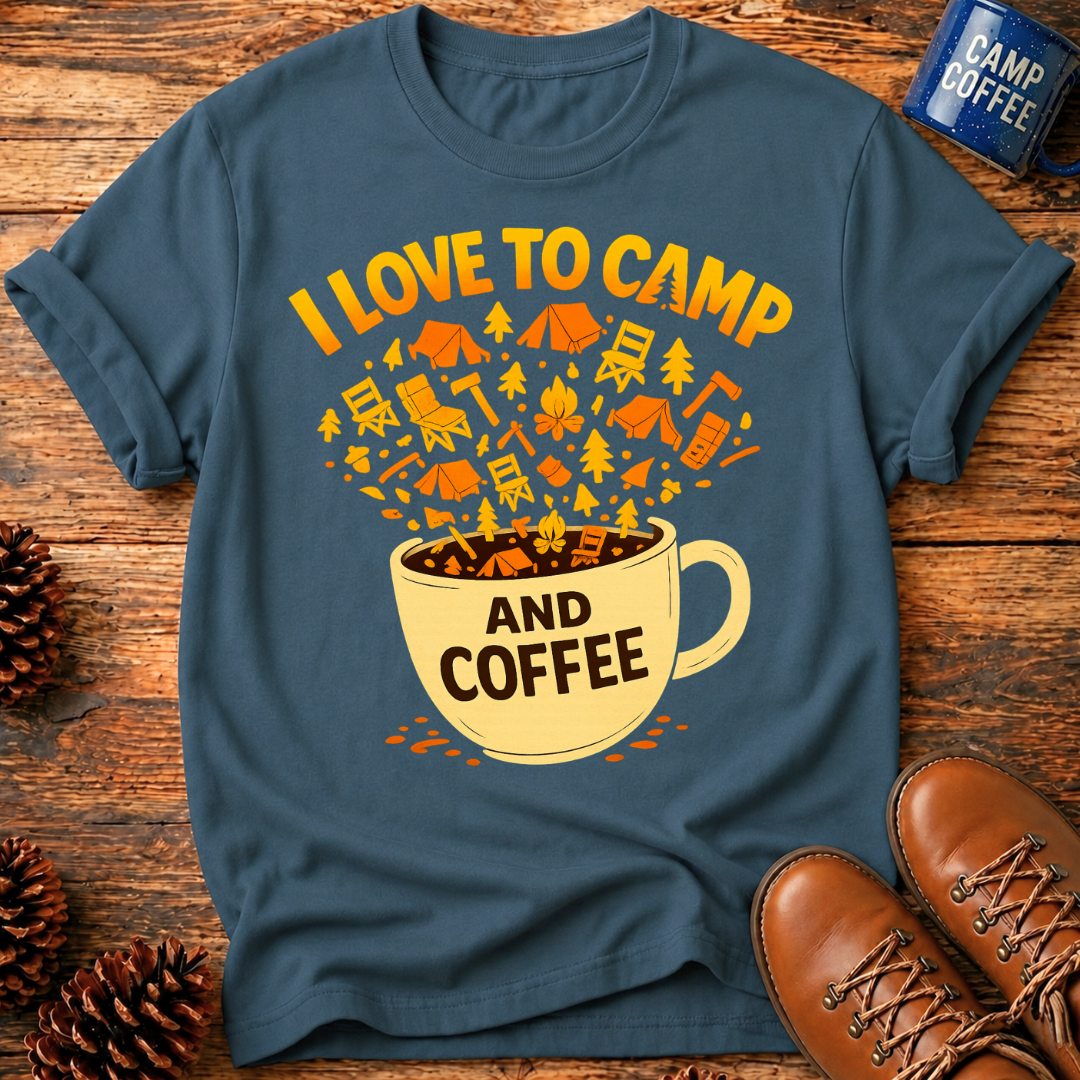 Love To Camp & Coffee T-Shirt