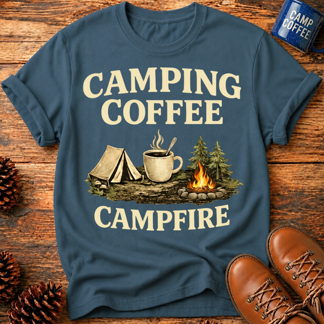 Camping Coffee Campfire T-Shirt