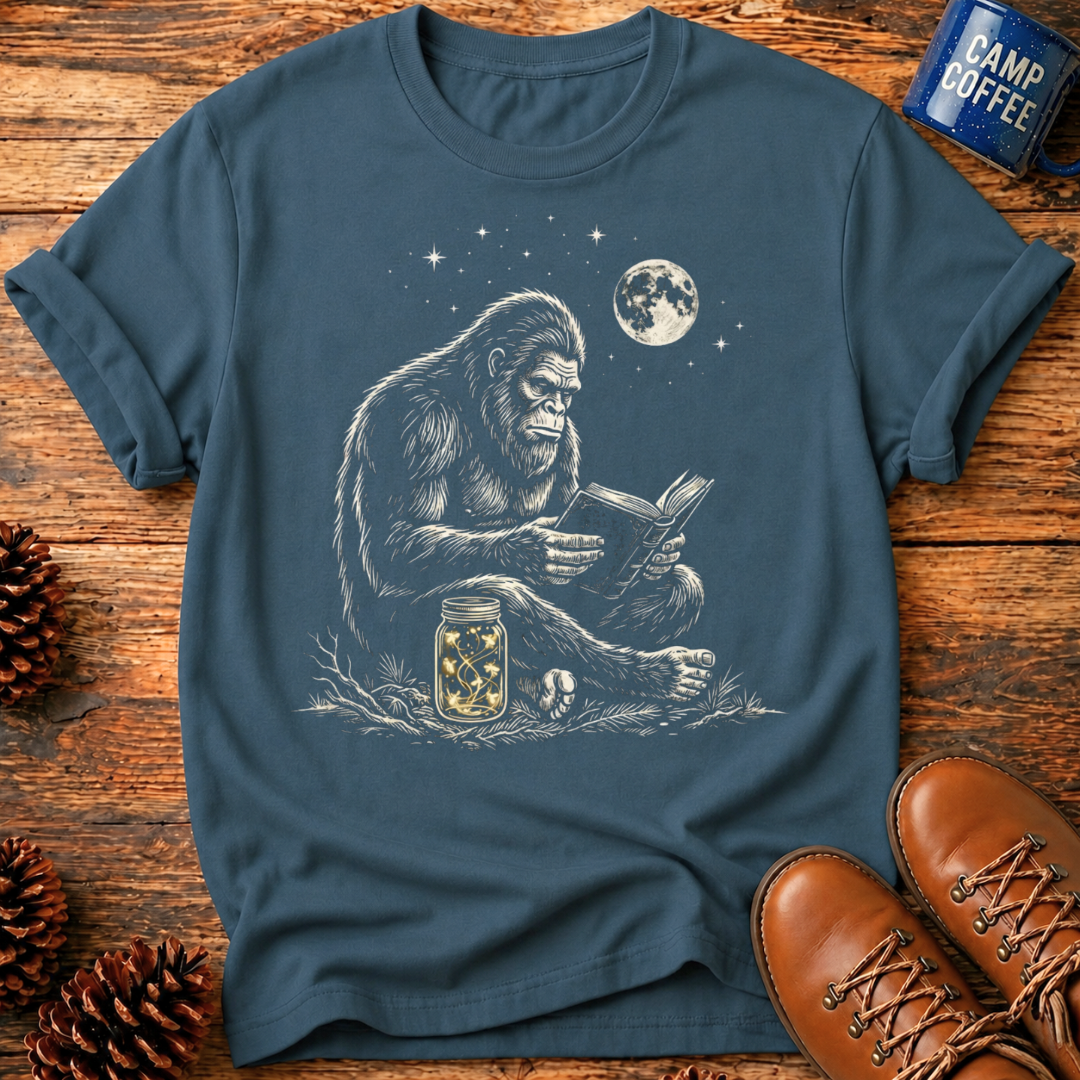 Bigfoot Reading T-Shirt