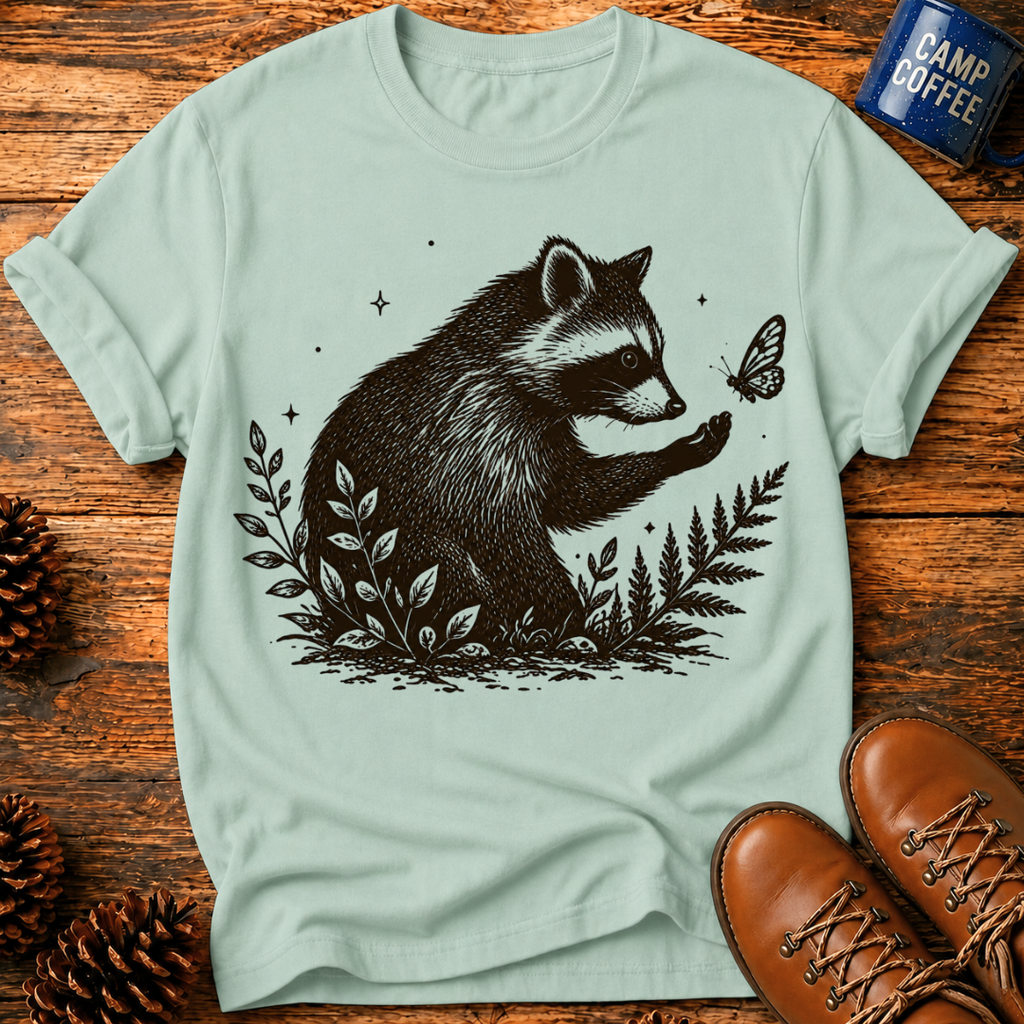 Raccoon & Butterfly T-Shirt