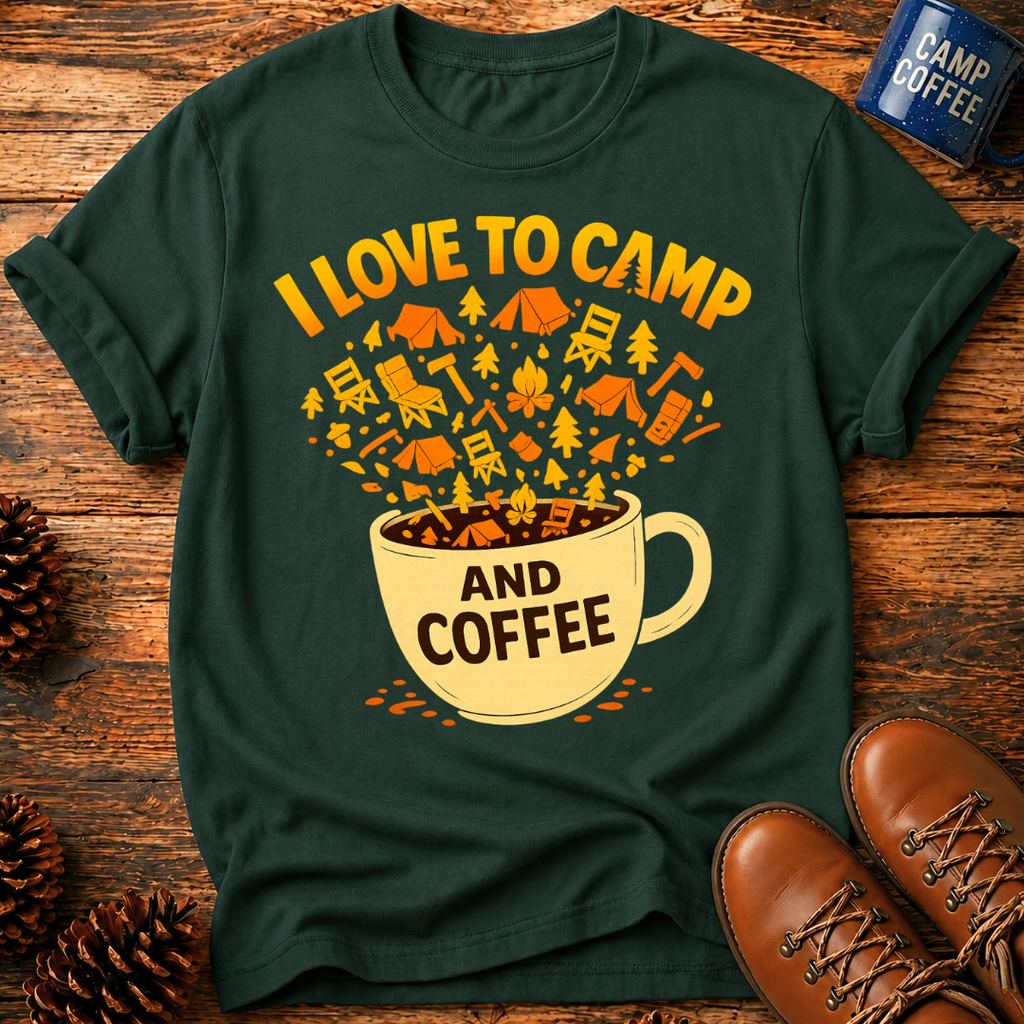 Love To Camp & Coffee T-Shirt