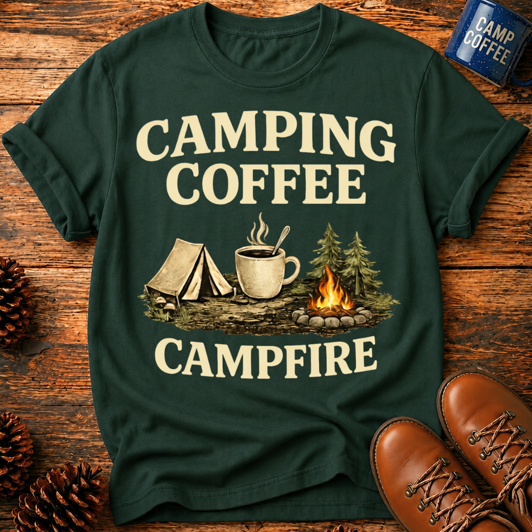 Camping Coffee Campfire T-Shirt