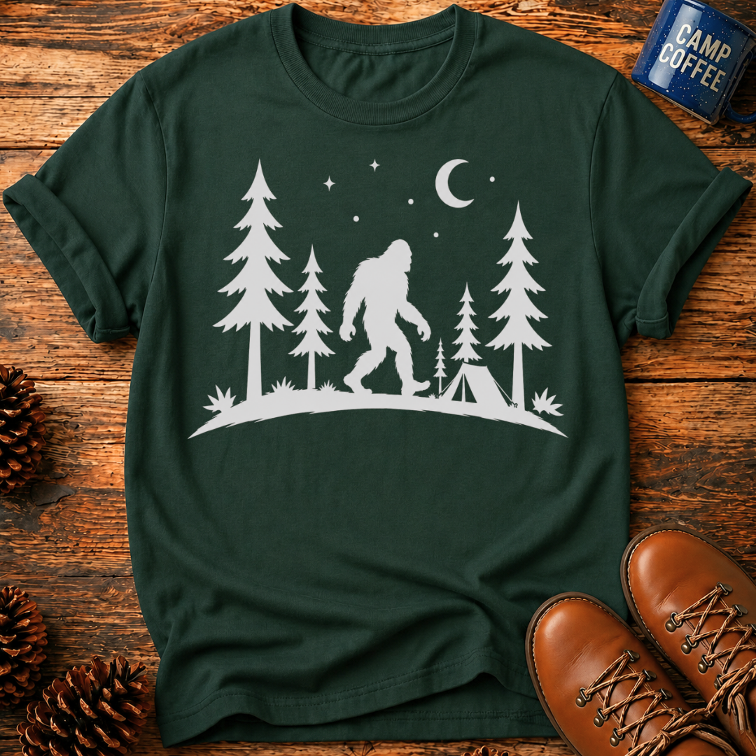 Bigfoot Forest Night T-Shirt