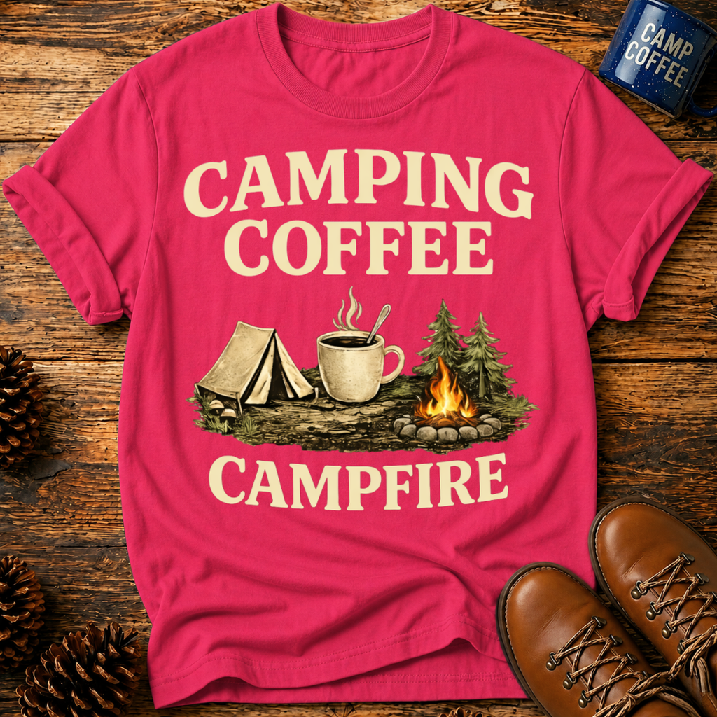 Camping Coffee Campfire T-Shirt