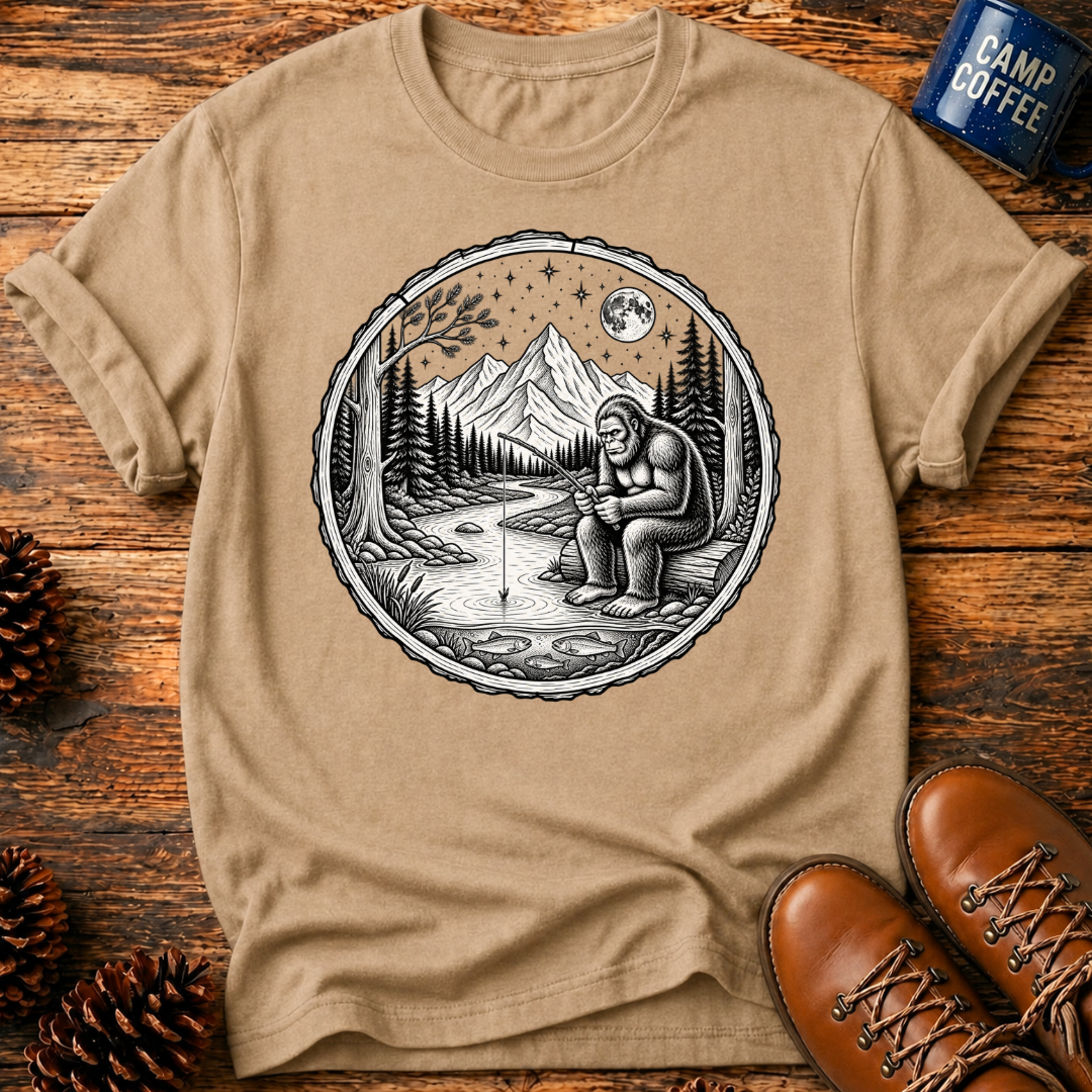 Bigfoot Fishing T-Shirt