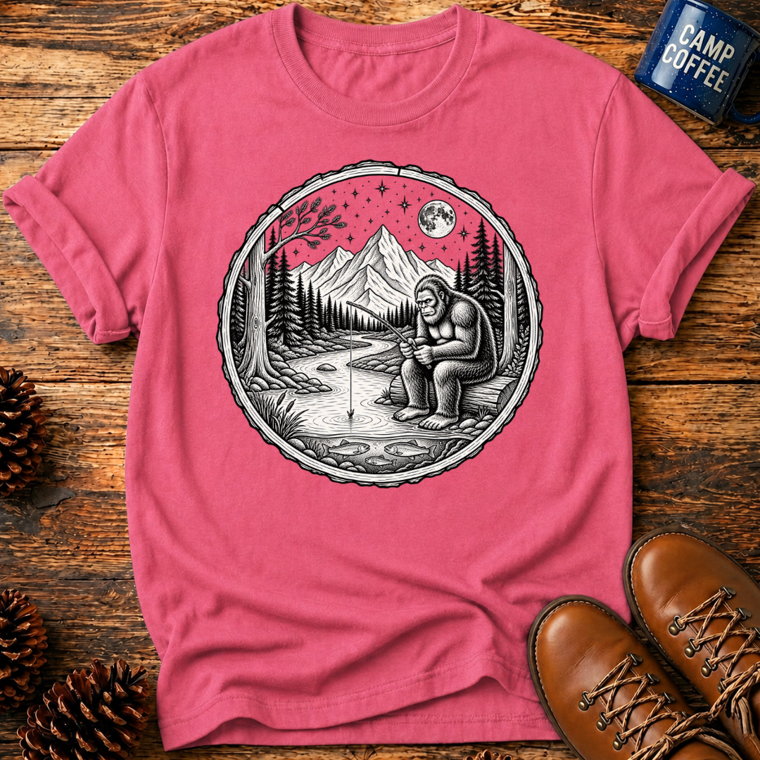 Bigfoot Fishing T-Shirt