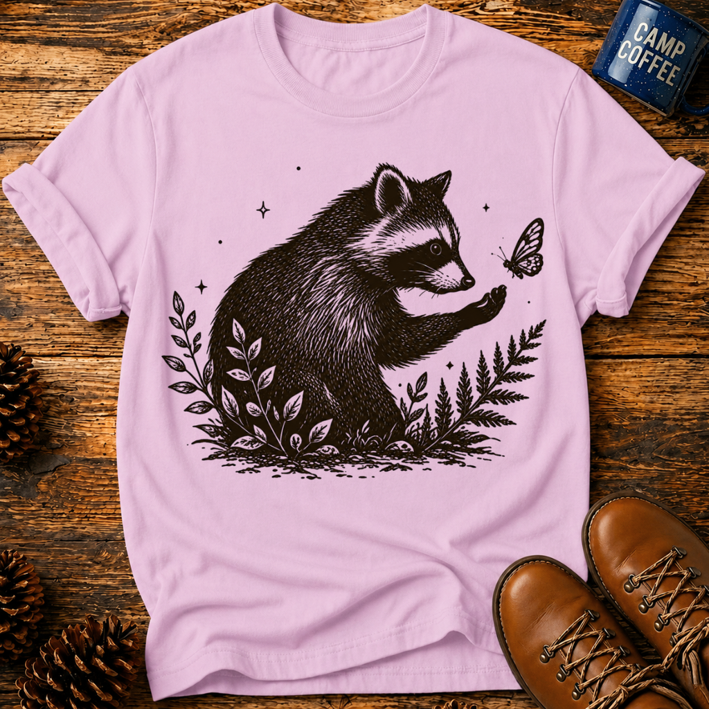 Raccoon & Butterfly T-Shirt