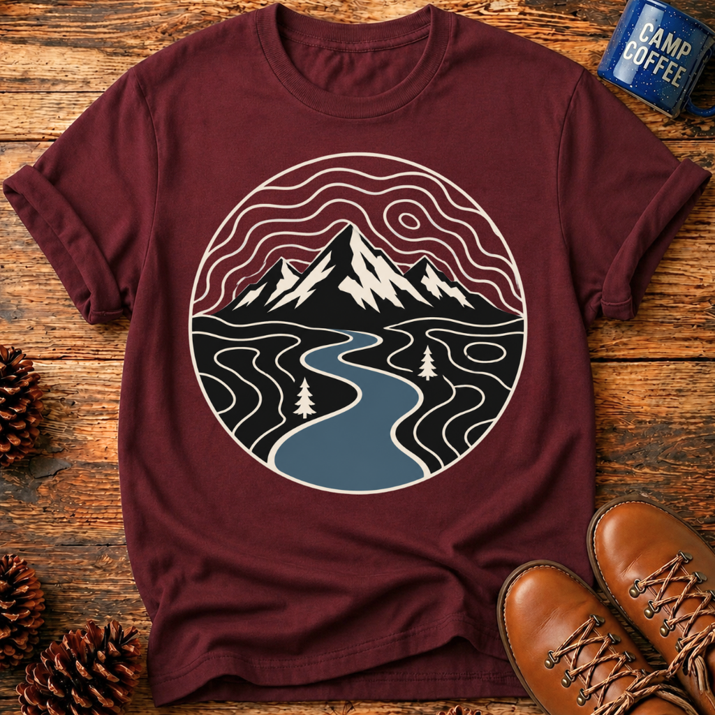 Mountain River Scape T-Shirt
