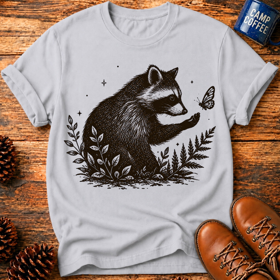 Raccoon & Butterfly T-Shirt