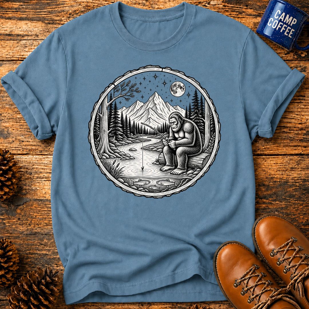 Bigfoot Fishing T-Shirt