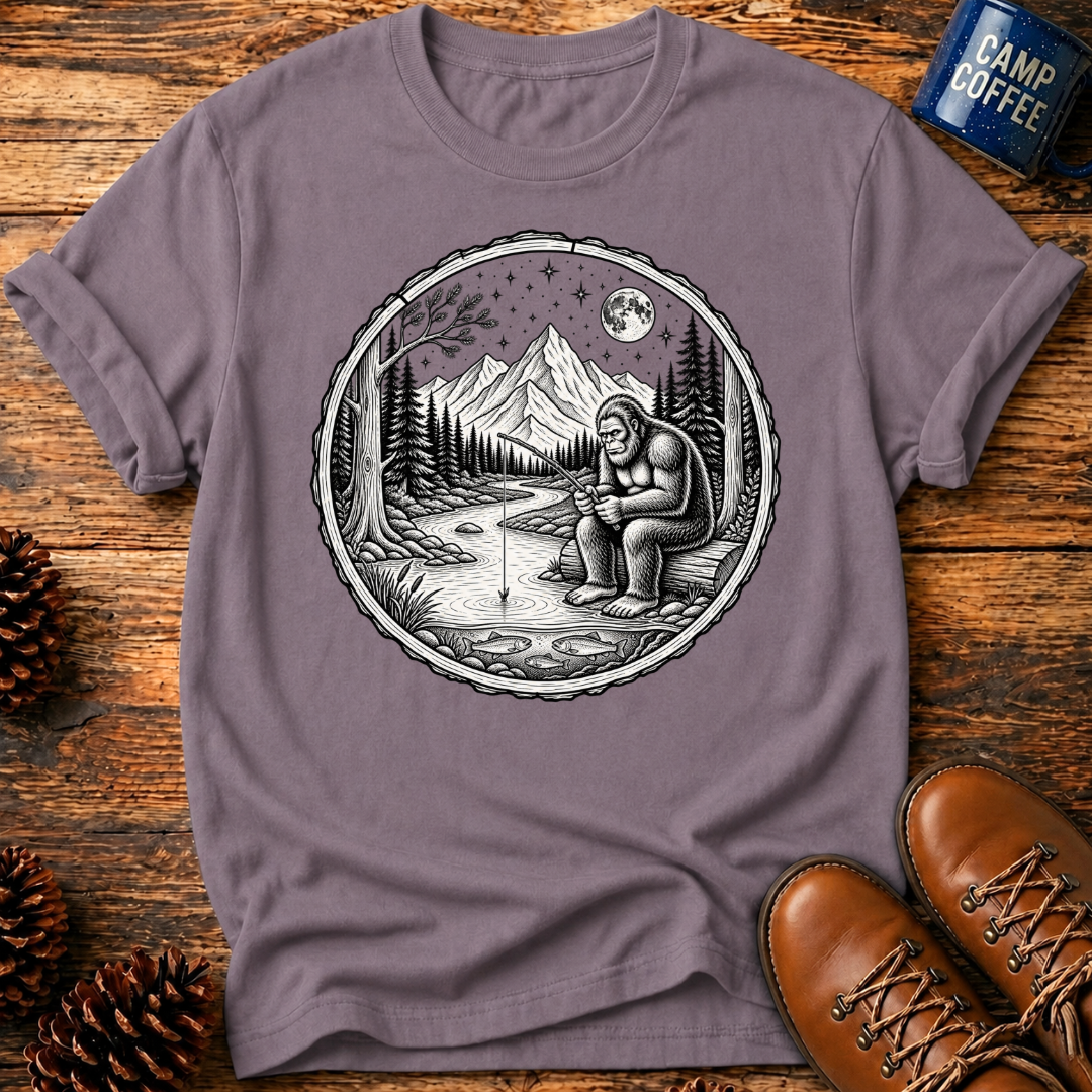 Bigfoot Fishing T-Shirt