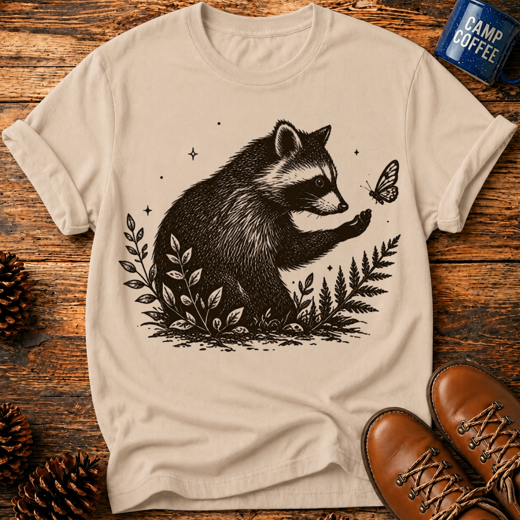 Raccoon & Butterfly T-Shirt
