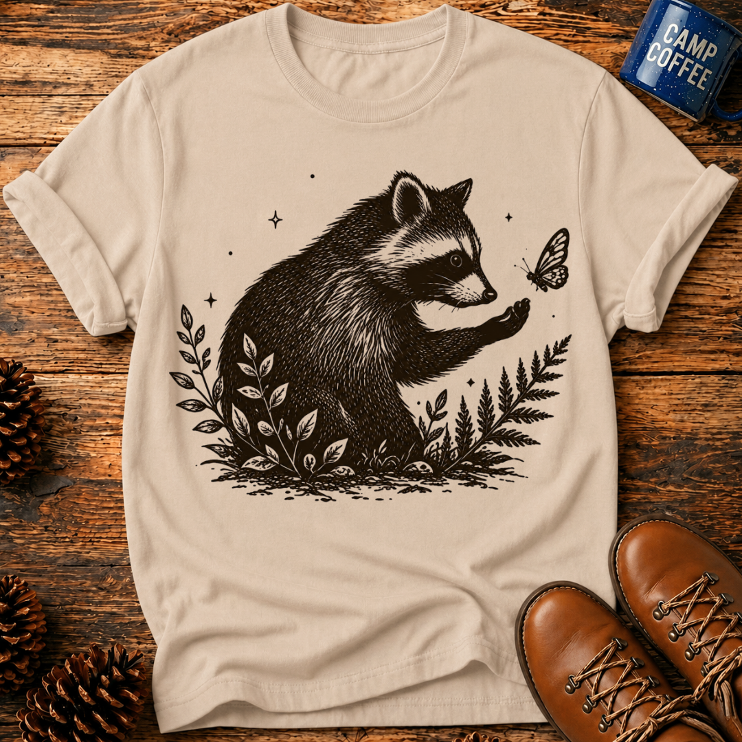 Raccoon & Butterfly T-Shirt