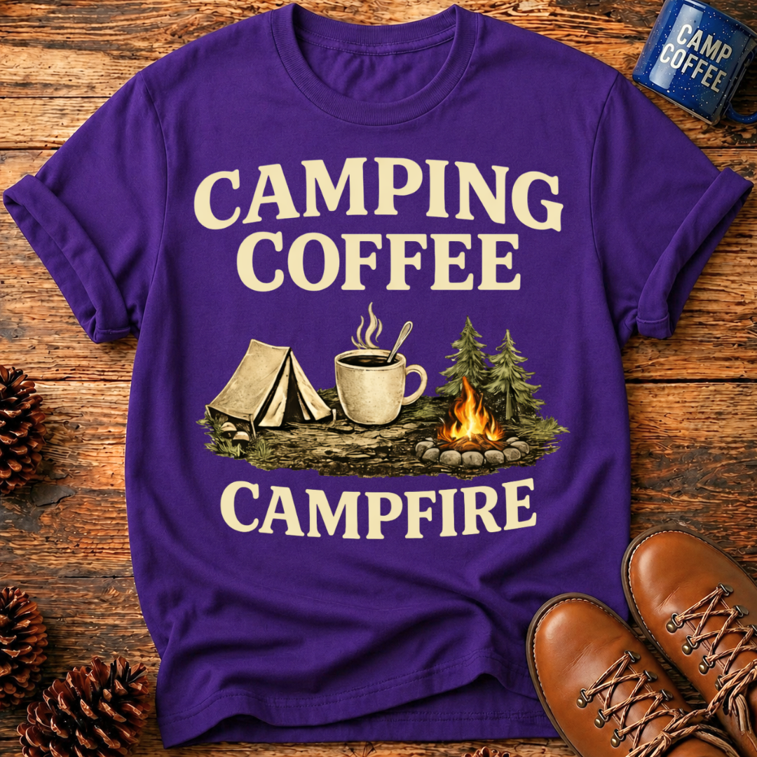 Camping Coffee Campfire T-Shirt