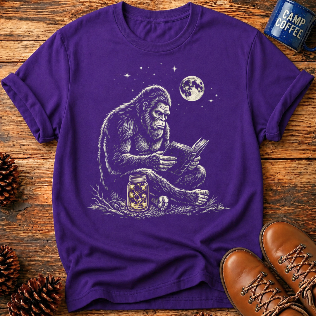 Bigfoot Reading T-Shirt