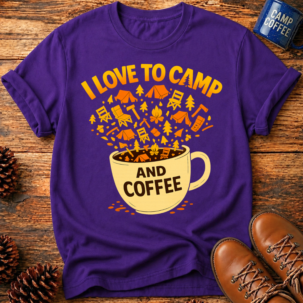 Love To Camp & Coffee T-Shirt