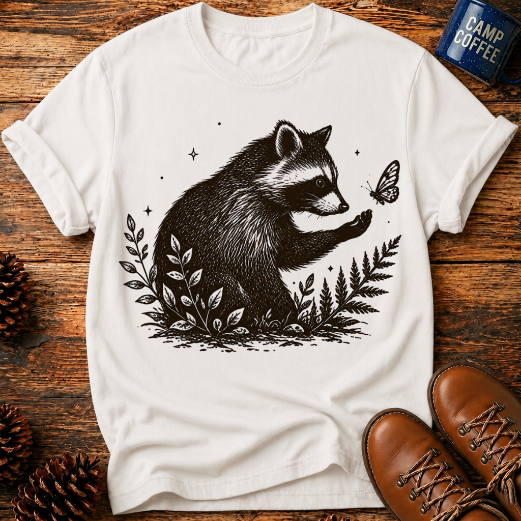 Raccoon & Butterfly T-Shirt